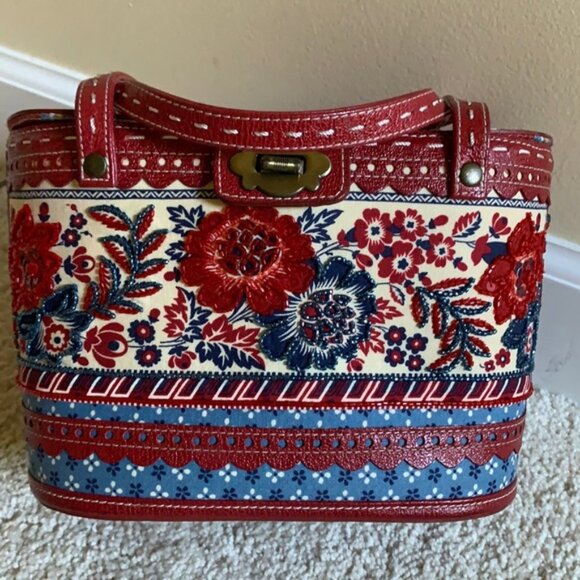 Isabella Fiore Handbags - Isabella Fiore rare Americana basket style purse